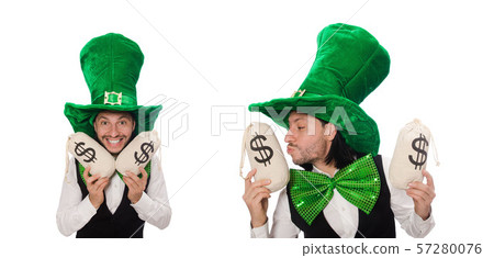 Funny man in saint patrick holiday concept Funny man in saint patrick holiday concept 57280076