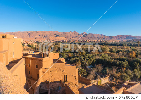 View on the oasis near the city of Tinerhir, Morocco 57280517
