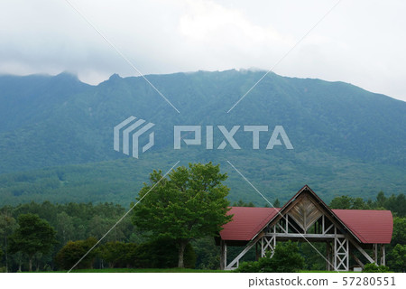 Landscape nature building photo Hachimantai rest house in Iwate Prefecture Resting place overlooking Mt. 57280551