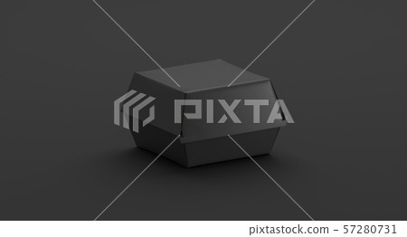 Download Blank Black Burger Box Mockup Side View 3d Stock Illustration 57280731 Pixta