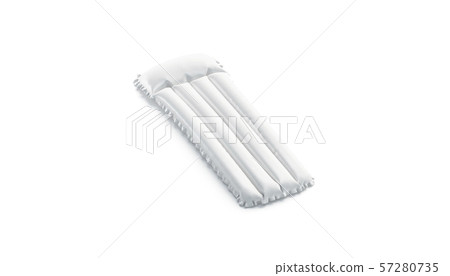 Blank white swim mattress mock up isolated, side view 57280735