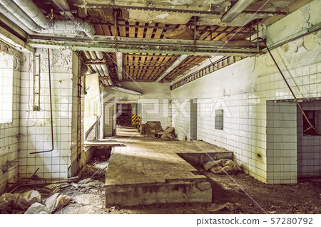 Interior of abandoned house in Korytnica spa, Interior of abandoned house in Korytnica spa, 57280792