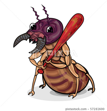 Character design of funny termite hold a red club Character design of funny termite hold a red club 57281600