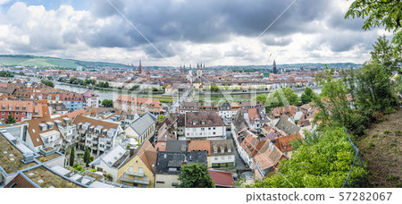 Panoramic photo of Wurzburg town, Bavaria, Germany Panoramic photo of Wurzburg town, Bavaria, Germany 57282067