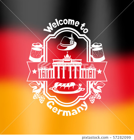 German background design. Germany national traditional symbols. German background design. Germany national traditional symbols. 57282099