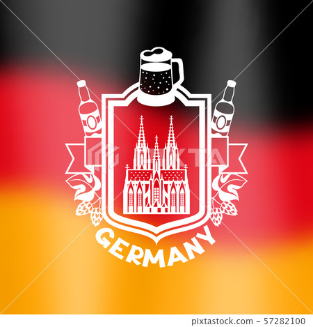German background design. Germany national traditional symbols. German background design. Germany national traditional symbols. 57282100