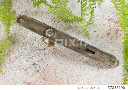 Vintage brass door handle 57282290