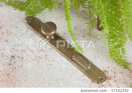 Vintage brass door handle 57282292