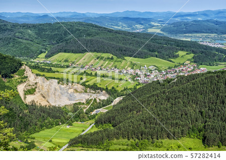 Jablonove village from Sulov rocks, Slovakia Jablonove village from Sulov rocks, Slovakia 57282414