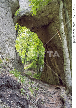 Dragon Hole, Sulov rocks, Slovakia, hiking theme Dragon Hole, Sulov rocks, Slovakia, hiking theme 57282432