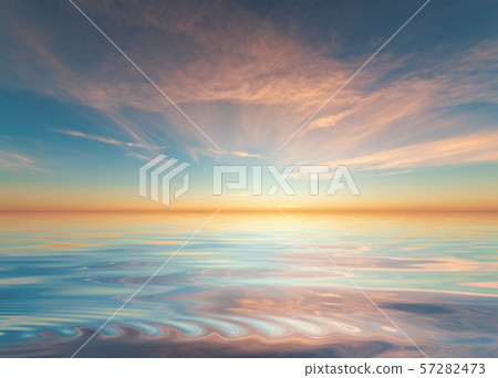 Red clouds sunset under the sea Red clouds sunset under the sea 57282473