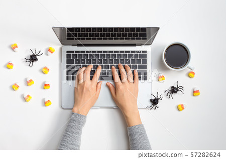 Halloween theme with laptop Halloween theme with laptop 57282624