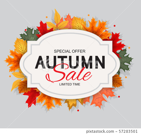 Abstract Vector Illustration Autumn Sale 57283501