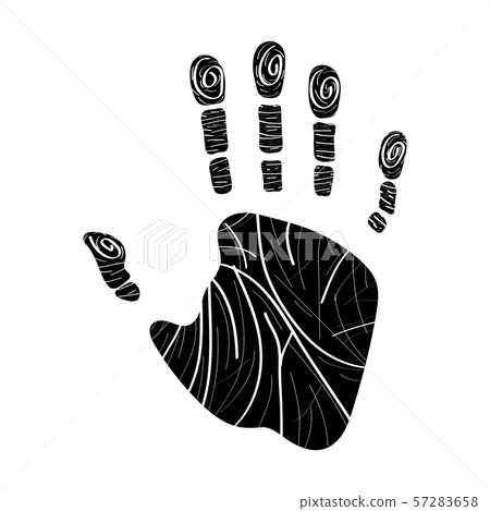 Human palm. Handprint icon. Logo, emblem Human palm. Handprint icon. Logo, emblem 57283658