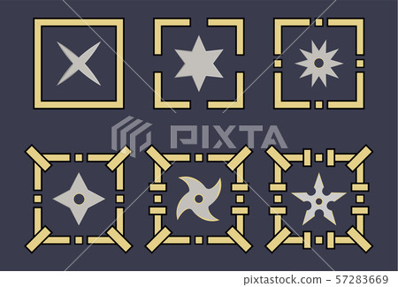 Set of shuriken icons. Samurai ninja weapon Set of shuriken icons. Samurai ninja weapon 57283669