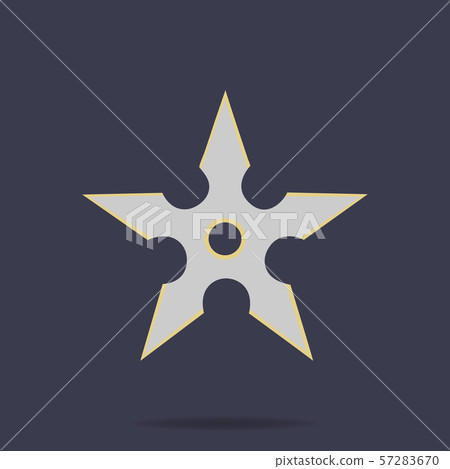 Shuriken icon. Ninja weapon. Samurai equipment. Shuriken icon. Ninja weapon. Samurai equipment. 57283670