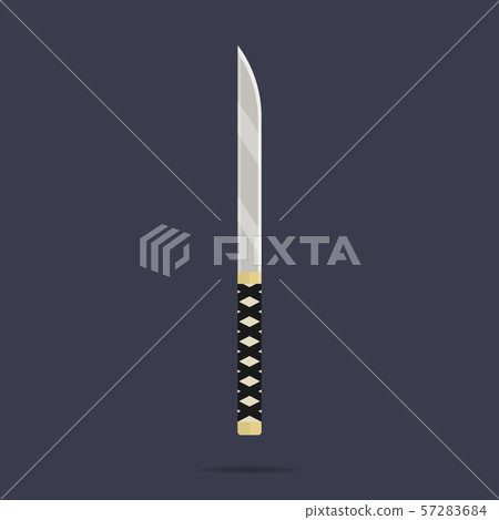 Knife icon. Ninja weapon. Samurai equipment Knife icon. Ninja weapon. Samurai equipment 57283684