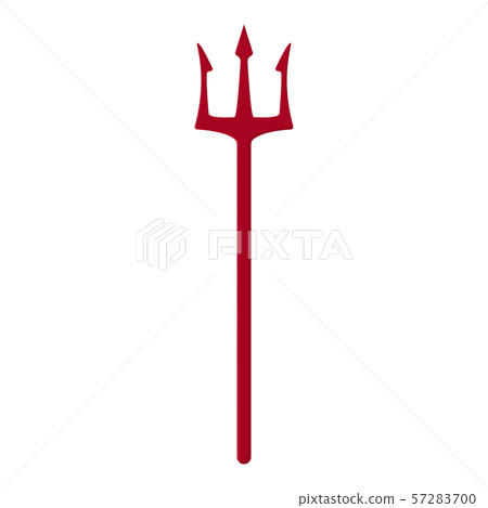Red trident isolated on white background Red trident isolated on white background 57283700