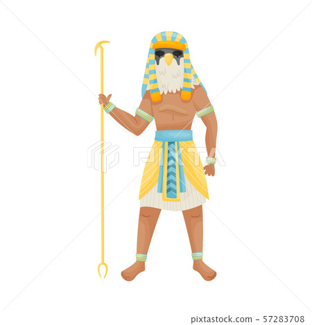 Man with a bird head. Vector illustration on a white background. Man with a bird head. Vector illustration on a white background. 57283708