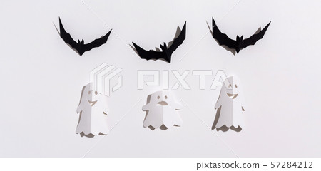 Halloween theme with paper craft decorations Halloween theme with paper craft decorations 57284212