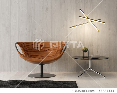 Interior of modern living room with sofa 3D Interior of modern living room with sofa 3D 57284333