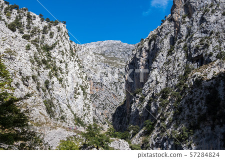 the Cares trail, garganta del cares, in the Picos de Europa Mountains, Spain 57284824