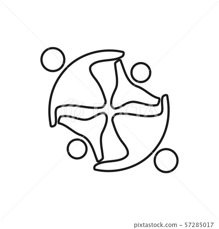 people rotation Commitment Teamwork Together - Stock Illustration ...