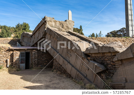 The Northern Stelae Park of Aksum, famous obelisks in Axum, Ethiopia The Northern Stelae Park of Aksum, famous obelisks in Axum, Ethiopia 57285767