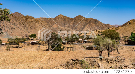 Village in the the Simien Mountains National Park in Northern Ethiopia Village in the the Simien Mountains National Park in Northern Ethiopia 57285770