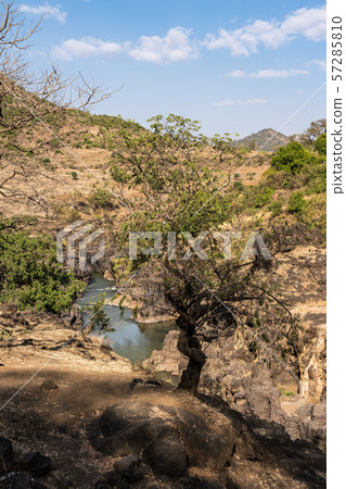 Landscape view near the Blue Nile falls, Tis-Isat in Ethiopia, Africa 57285810