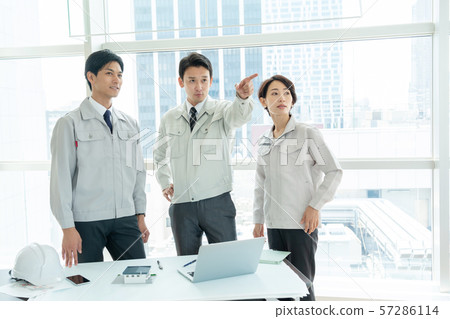 建築業會議辦公室總承包商企業形象 57286114