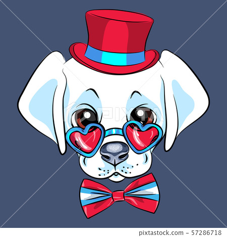 插圖素材: vector cartoon puppy labrador