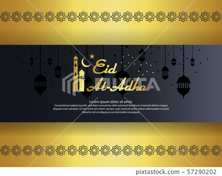 Eid al Adha Mubarak islamic greeting card design 57290202