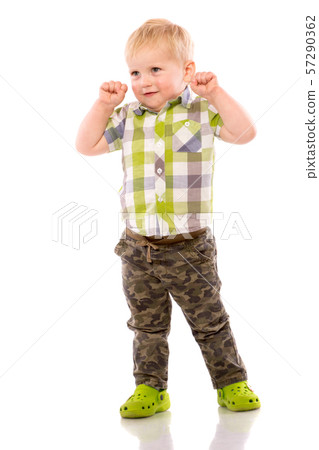 Naughty blonde little boy in shorts and shirt Naughty blonde little boy in shorts and shirt 57290362