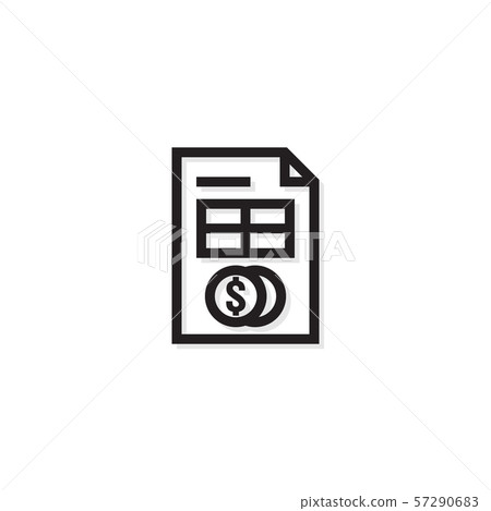 Accounting business management line Icon. Payment Accounting business management line Icon. Payment 57290683