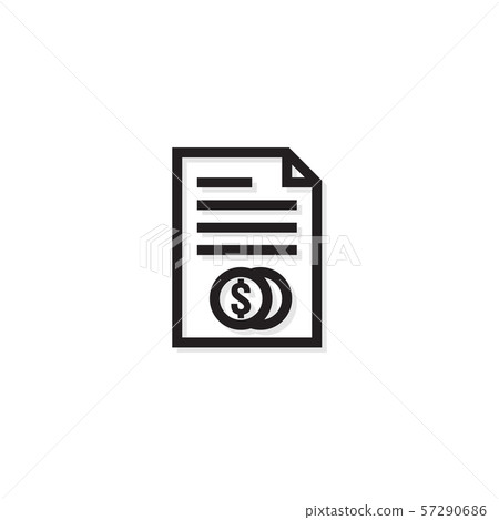 Accounting business management line Icon. Payment 57290686