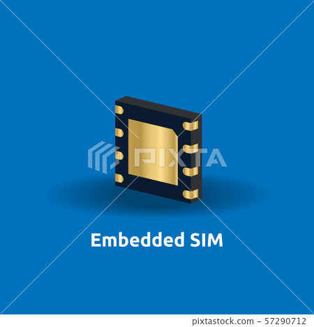eSIM Embedded SIM card icon symbol concept. new eSIM Embedded SIM card icon symbol concept. new 57290712