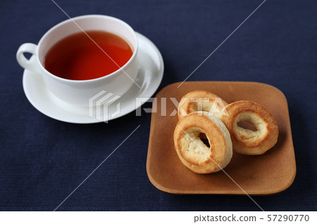 Scone biscuits on a plate tea tea time table 57290770