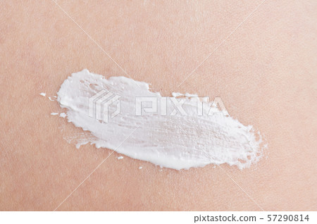 White cream on bare clean skin 57290814