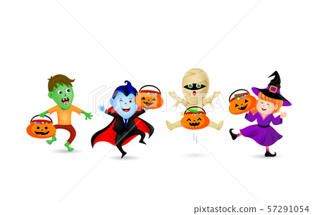 Cute Halloween cartoon character design. - Stock Illustration [57291054] -  PIXTA