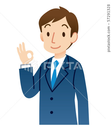 Business man, okay sign, business man Business man, okay sign, business man 57291328