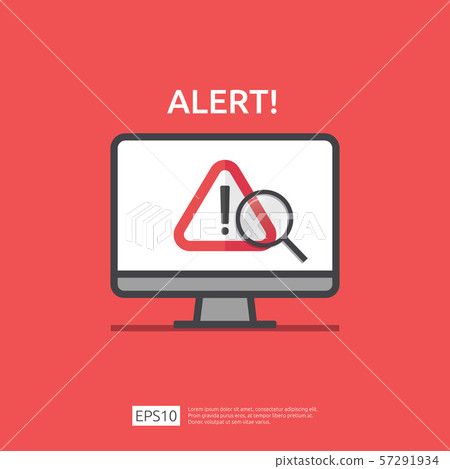 attention warning attacker alert sign with 57291934