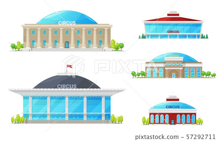 High top circus building icons 57292711