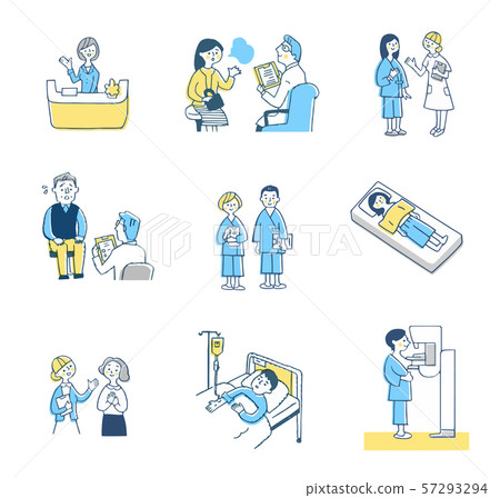 Medical image set blue Medical image set blue 57293294