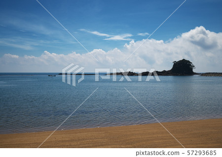 Summer view of Shima Peninsula from Azuri beach Summer view of Shima Peninsula from Azuri beach 57293685