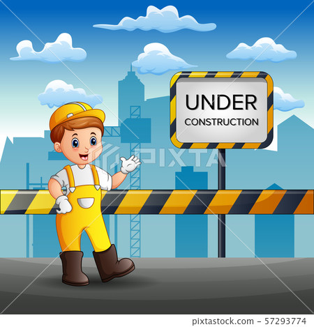 Workers repair the road of the city Workers repair the road of the city 57293774