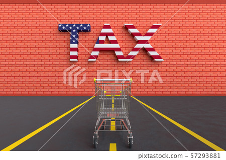 red brick wall barrier shopping cart. red brick wall barrier shopping cart. 57293881