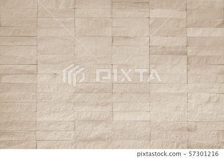 Rock stone tile wall texture rough patterned background in sepia white color 57301216