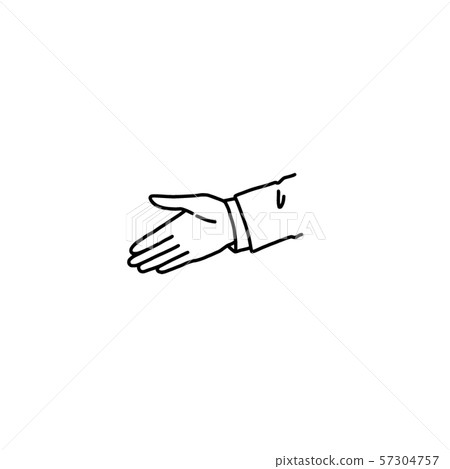 Hand Line Drawing Business Simple Illustration Set Stock Illustration