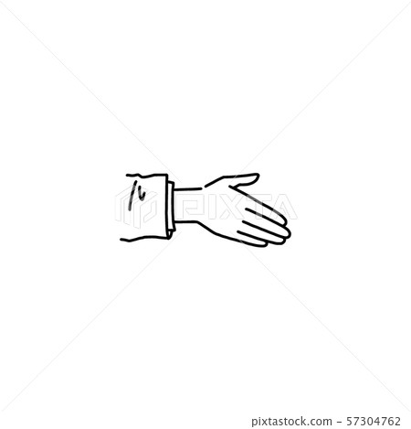 Hand Line Drawing Business Simple Illustration Set Stock Illustration